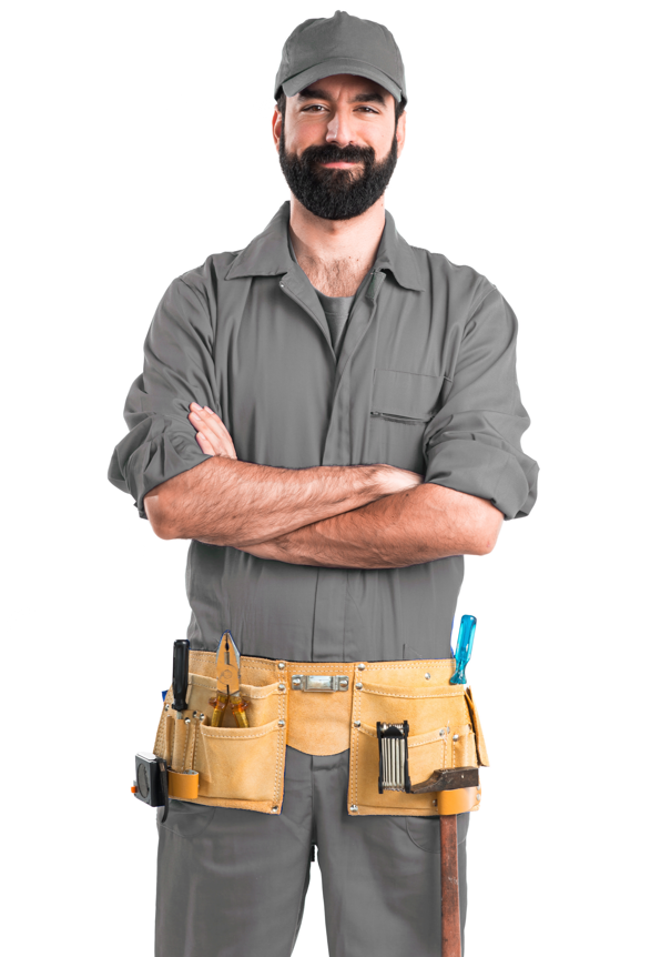 plumber with his arms crossed